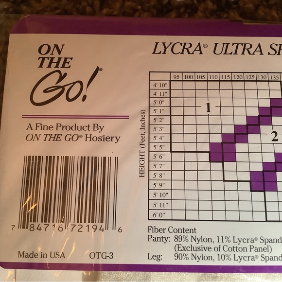 On The Go! ultra ultra sheer control top pantyhose, color off white, size: 2 - Picture 8 of 12